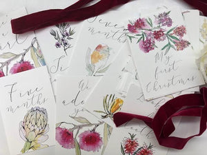 Floral Milestone cards