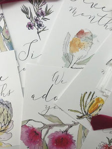 Floral Milestone cards
