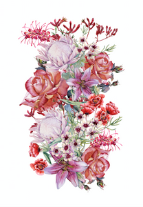 Rose Garland Greeting Card