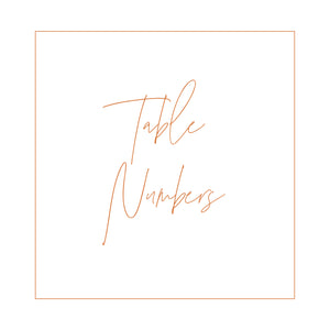 Table Numbers